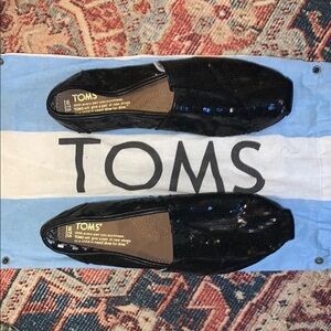 TOMS Sparkling Black Slip-Ons